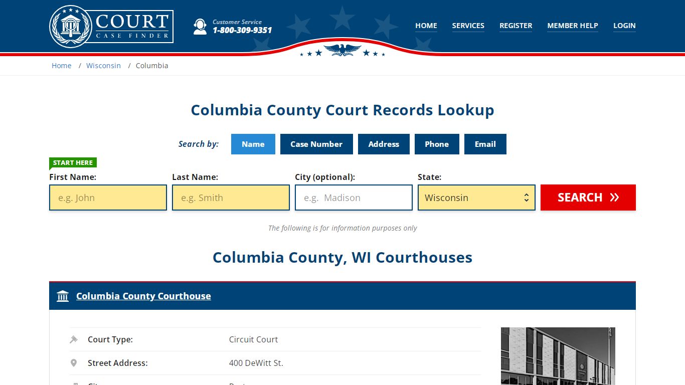 Columbia County Court Records | WI Case Lookup